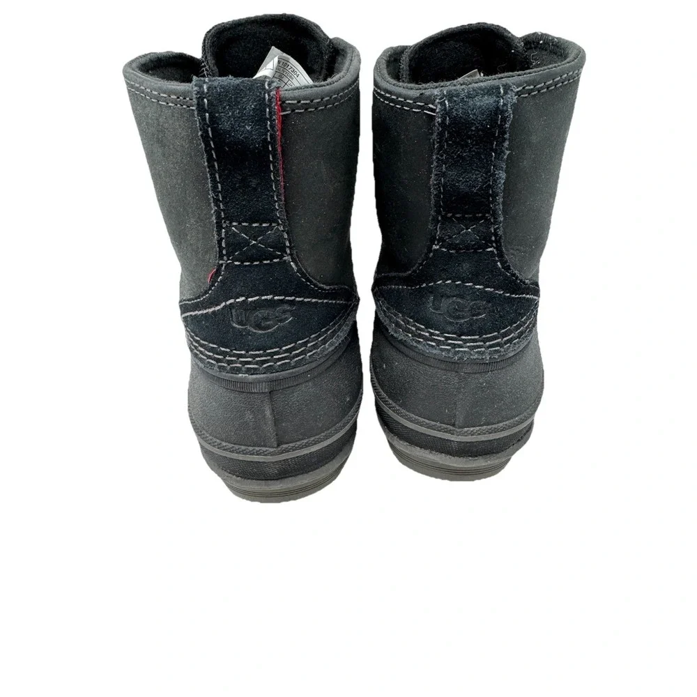 🔥UGG Butte Snow Boots🎱 Black Waterproof Leather Sheepskin Lined Size‎ 9